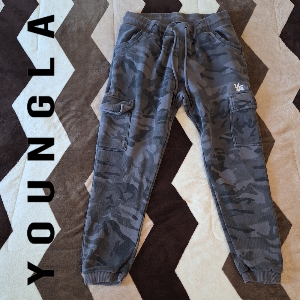 YoungLA women's Camo Athletic Cargo Joggers